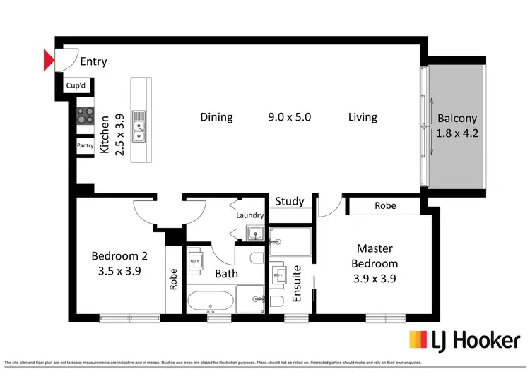 Floorplan of Homely apartment listing, 18/5 Gould Street, Turner ACT 2612