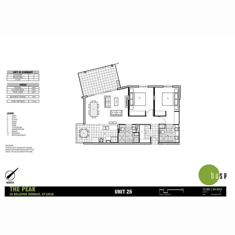 Floorplan of Homely unit listing, 26/56 Bellevue Tce, St Lucia QLD 4067