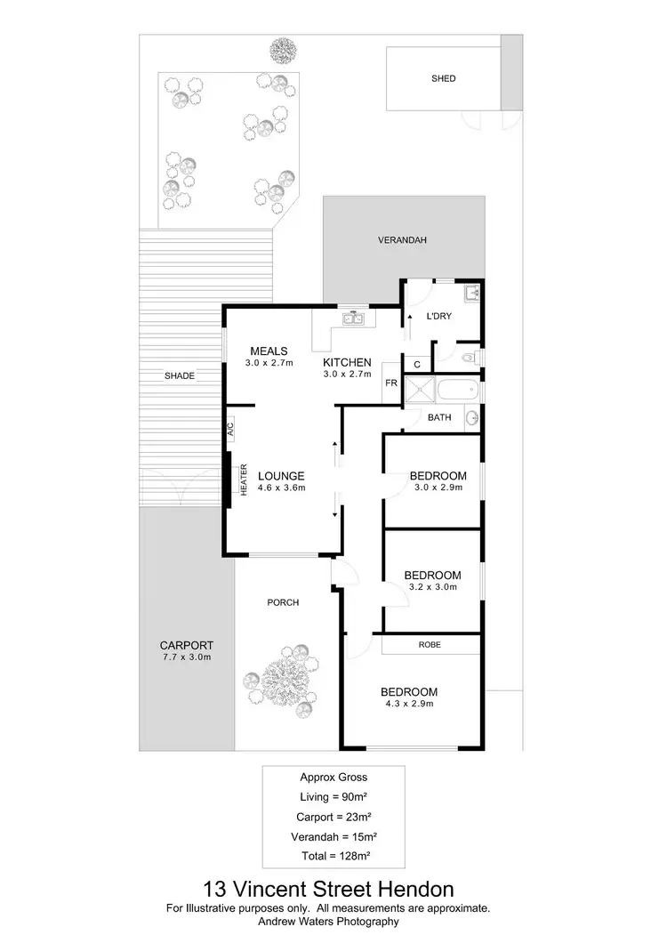Floorplan of Homely house listing, 13 Vincent Street, Hendon SA 5014