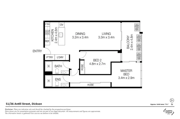 Floorplan of Homely apartment listing, 51/26 Antill Street, Dickson ACT 2602