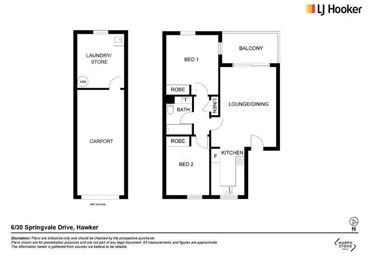 Floorplan of Homely unit listing, 6/30 Springvale Drive, Hawker ACT 2614
