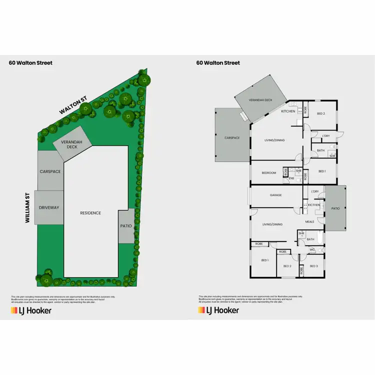 Floorplan of Homely semi-detached listing, 1 & 2/60 Walton Street, Southport QLD 4215