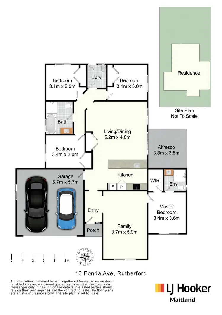 Floorplan of Homely house listing, 13 Fonda Avenue, Rutherford NSW 2320