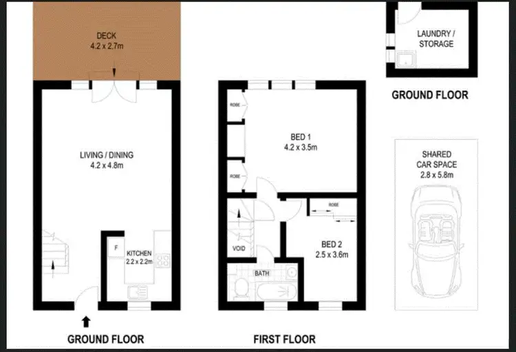 Floorplan of Homely apartment listing, 3/14 Gunnamatta Road, Cronulla NSW 2230