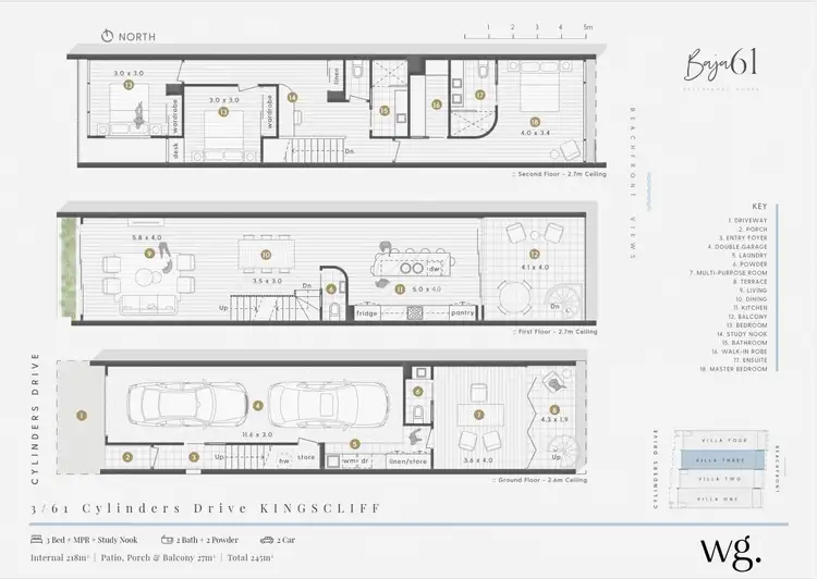 Floorplan of Homely townhouse listing, 3/61 Cylinders Drive, Kingscliff NSW 2487