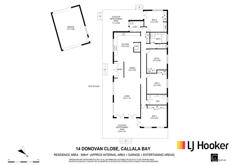 Floorplan of Homely house listing, 14 Donovan Close, Callala Bay NSW 2540
