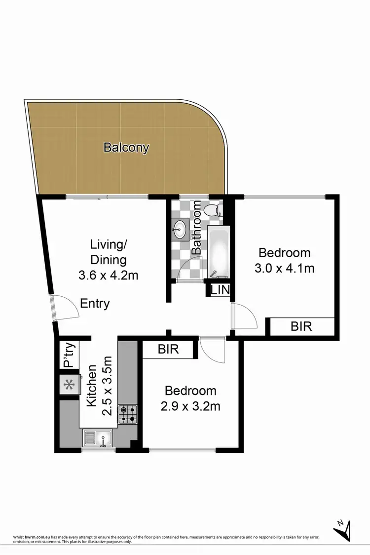 Floorplan of Homely unit listing, 2/3 Waruda Street, Kirribilli NSW 2061