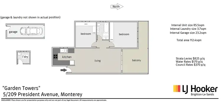 Floorplan of Homely unit listing, 5/209 President Avenue, Monterey NSW 2217