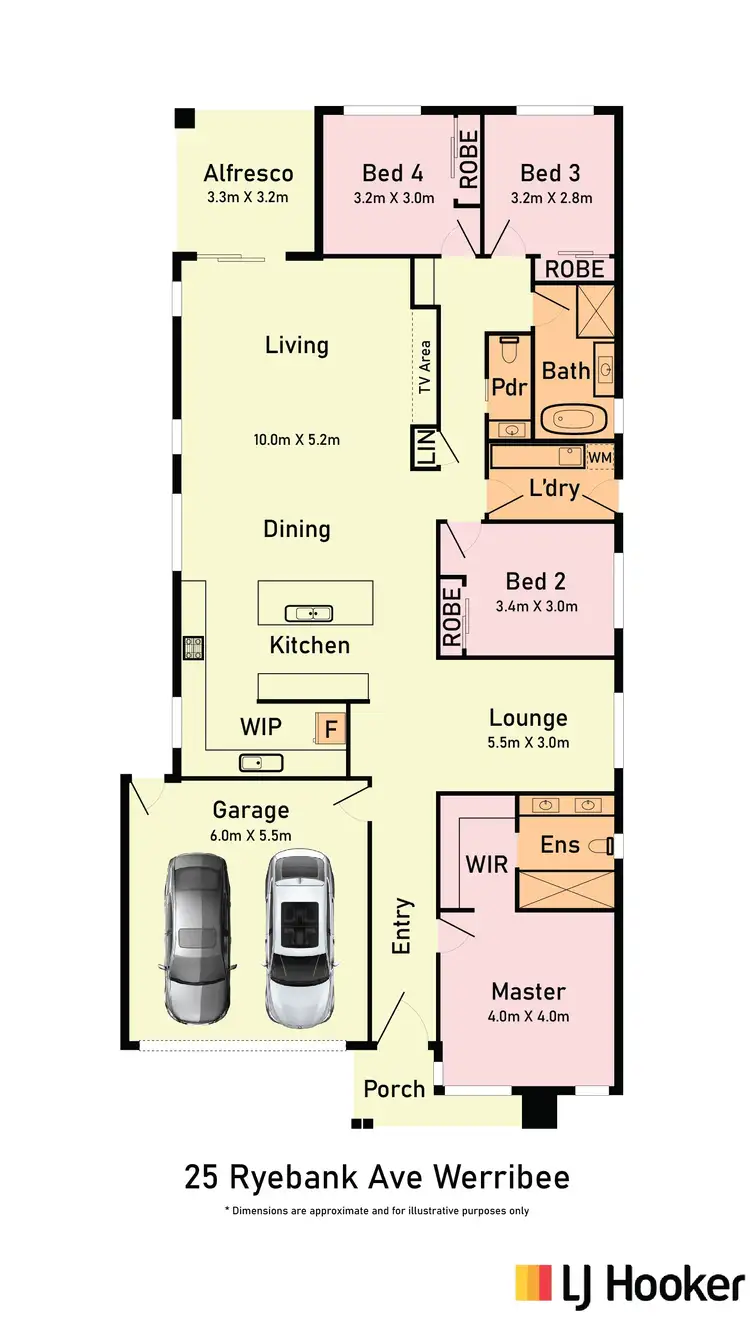 Floorplan of Homely house listing, 25 Ryebank Ave, Werribee VIC 3030