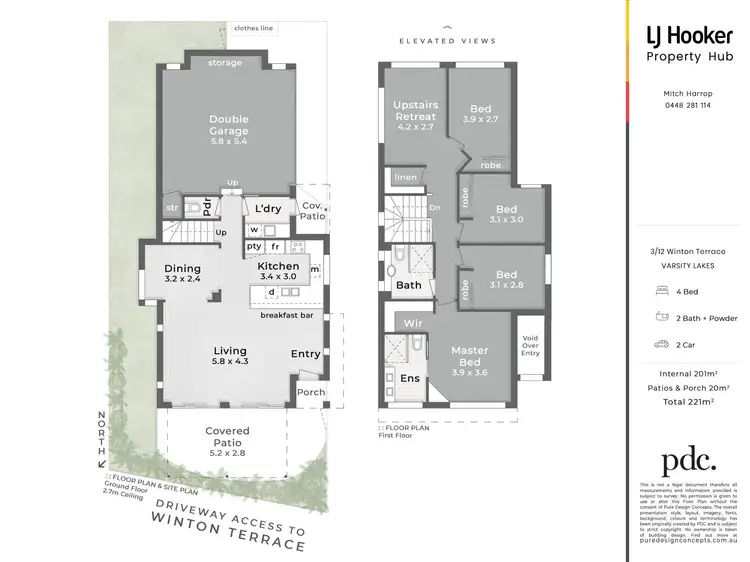Floorplan of Homely house listing, 3/12 Winton Terrace, Varsity Lakes QLD 4227