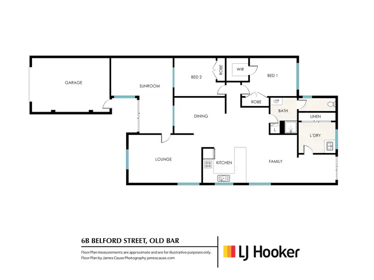 Floorplan of Homely semi-detached listing, 6B Belford Street, Old Bar NSW 2430