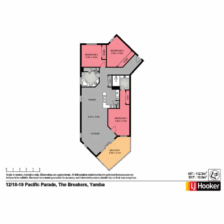 Floorplan of Homely unit listing, B2 U12/18-19 Pacific Parade, Yamba NSW 2464