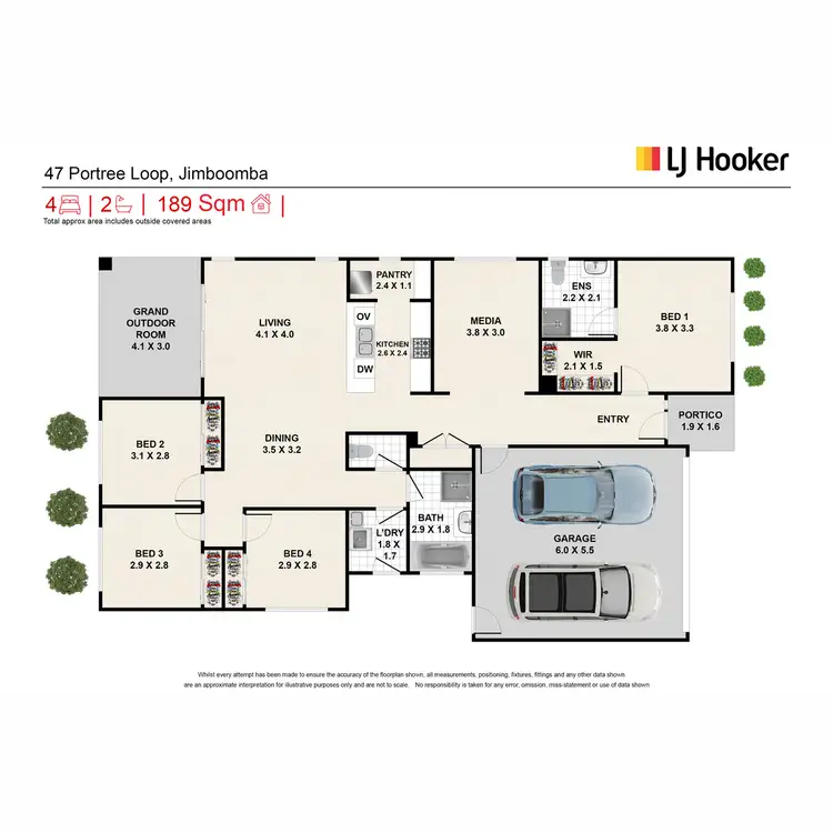 Floorplan of Homely house listing, 47 Portree Loop, Jimboomba QLD 4280