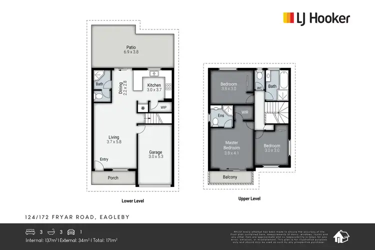 Floorplan of Homely townhouse listing, 124/172-180 Fryar Road, Eagleby QLD 4207