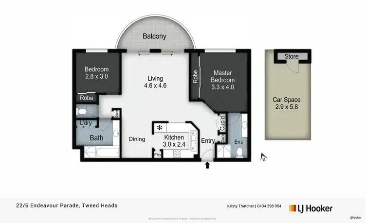 Floorplan of Homely unit listing, 22/6-8 Endeavour Parade, Tweed Heads NSW 2485