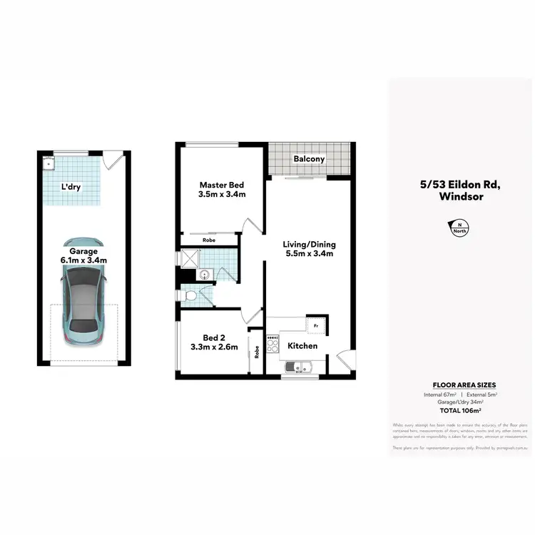Floorplan of Homely unit listing, 5/53 Eildon Road, Windsor QLD 4030