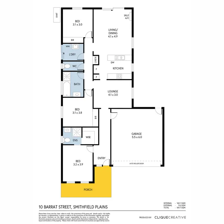 Floorplan of Homely house listing, 10 Barrat Street, Smithfield Plains SA 5114
