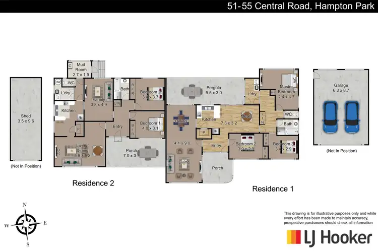 Floorplan of Homely house listing, 51 & 55 Central Road, Hampton Park VIC 3976