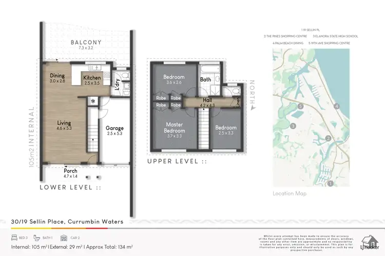 Floorplan of Homely townhouse listing, 30/19 Sellin Place, Currumbin Waters QLD 4223