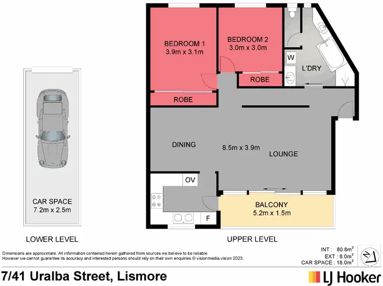 Floorplan of Homely apartment listing, Unit 7/41 Uralba Street, Lismore NSW 2480