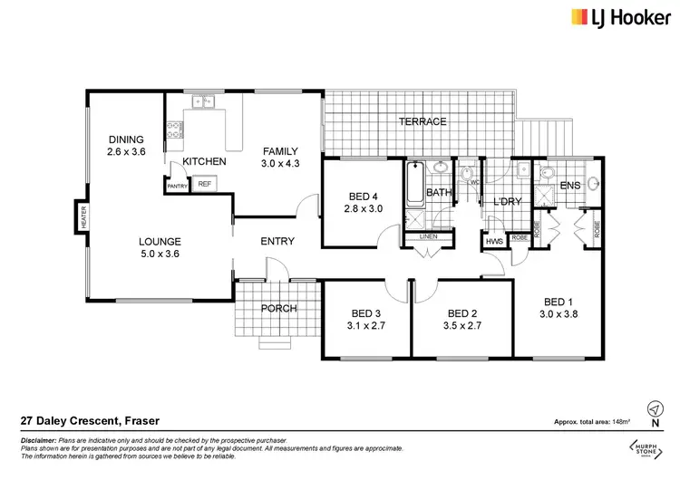 Floorplan of Homely house listing, 27 Daley Crescent, Fraser ACT 2615