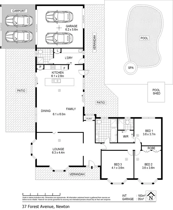 Floorplan of Homely house listing, 37 Forest Avenue, Newton SA 5074