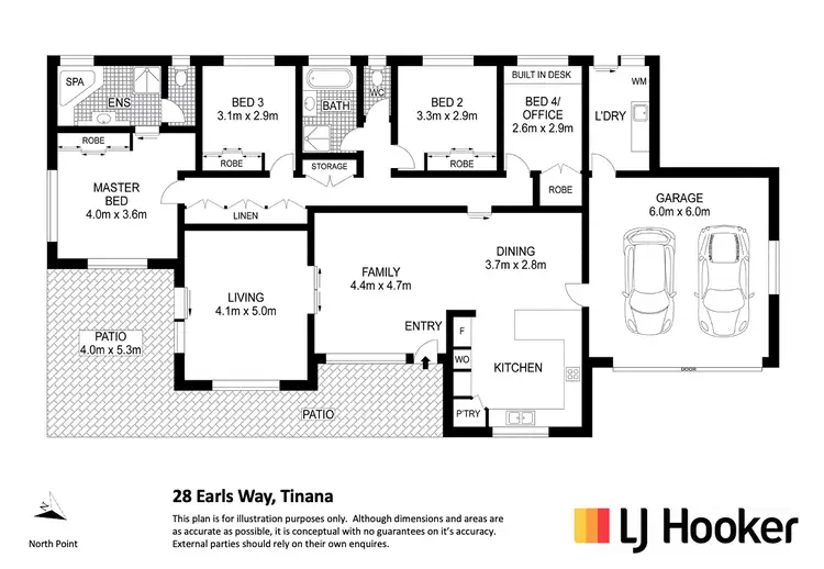 Floorplan of Homely house listing, 28 Earls Way, Tinana QLD 4650