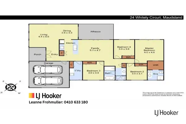 Floorplan of Homely house listing, 24 Whitely Circuit, Maudsland QLD 4210