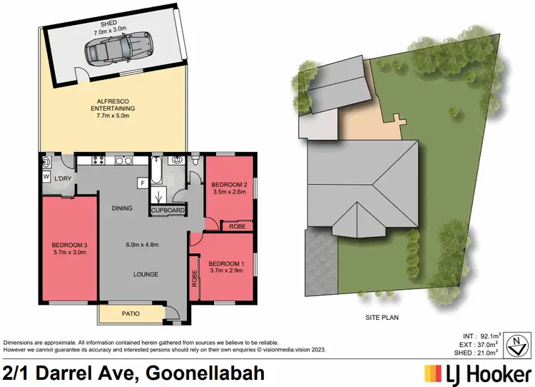 Floorplan of Homely unit listing, Unit 2/1 Darrel Avenue, Goonellabah NSW 2480