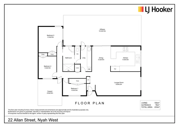 Floorplan of Homely house listing, 22 Allan Street, Nyah West VIC 3595