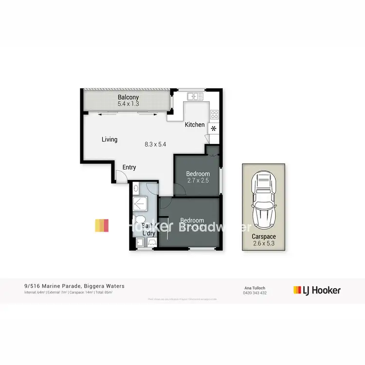 Floorplan of Homely apartment listing, 9/516 Marine Parade, Biggera Waters QLD 4216