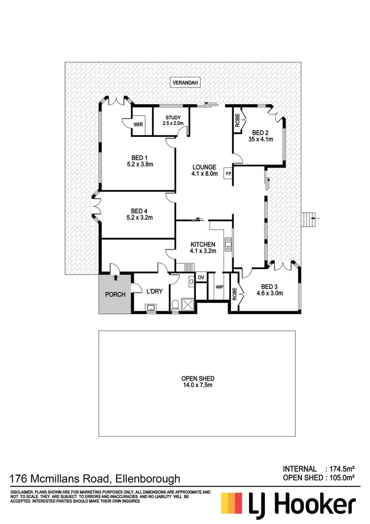 Floorplan of Homely rural property listing, 176A Mcmillans Road, Ellenborough NSW 2446