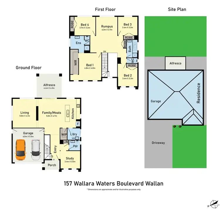 Floorplan of Homely house listing, 157 Wallara Waters Boulevard, Wallan VIC 3756