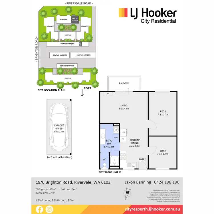 Floorplan of Homely apartment listing, 19/6 Brighton Road, Rivervale WA 6103