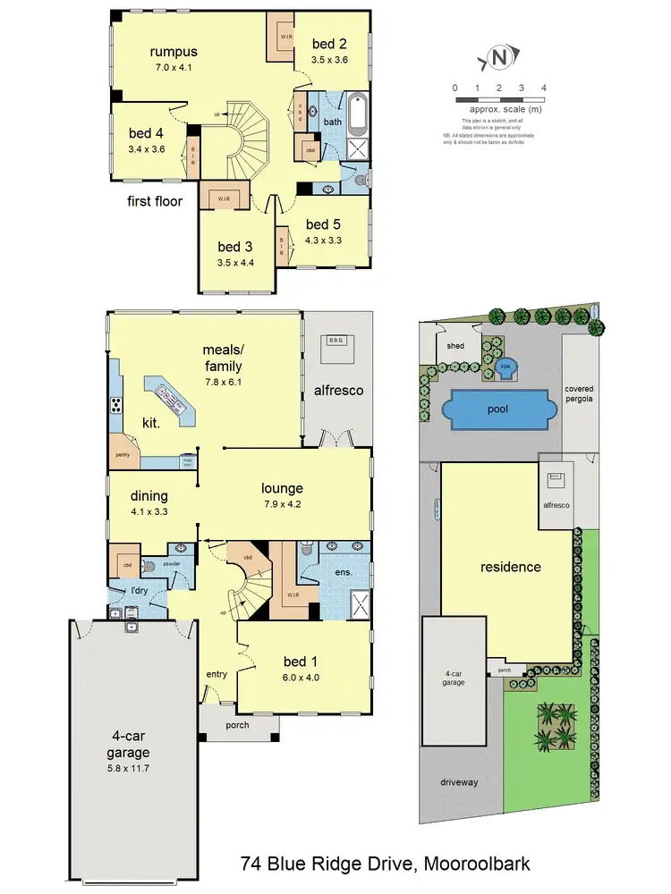 Floorplan of Homely house listing, 74 Blue Ridge Drive, Mooroolbark VIC 3138