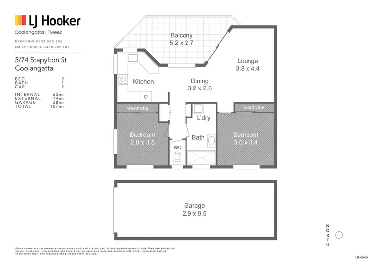 Floorplan of Homely unit listing, 5/74 Stapylton Street, Coolangatta QLD 4225
