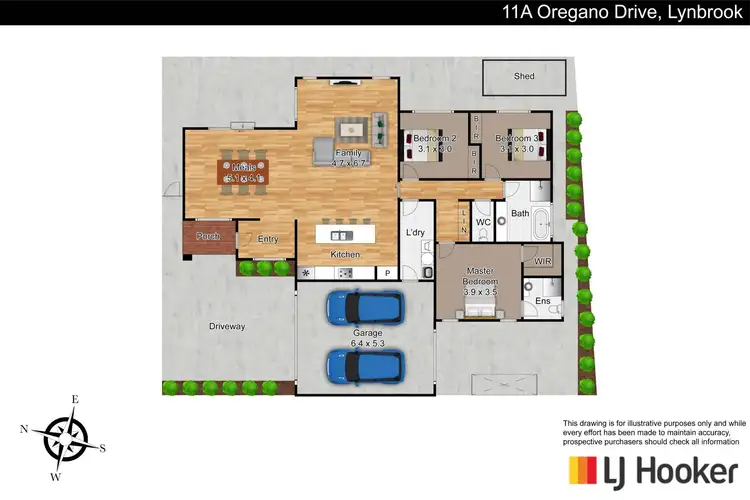 Floorplan of Homely unit listing, 11A Oregano Drive, Lynbrook VIC 3975