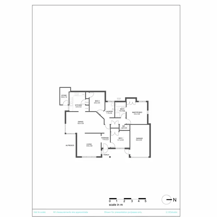 Floorplan of Homely villa listing, 1/37 Croydon Avenue, Yokine WA 6060