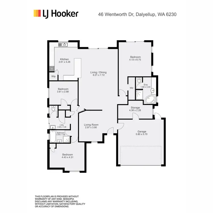 Floorplan of Homely house listing, 46 Wentworth Drive, Dalyellup WA 6230
