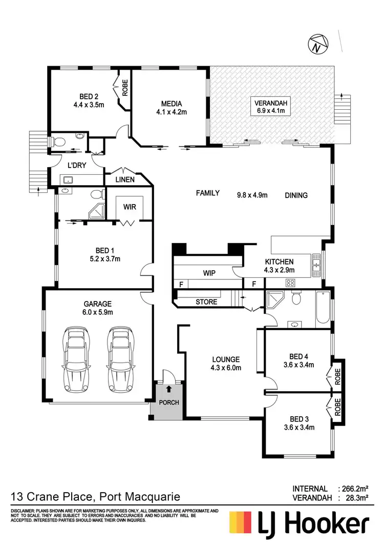 Floorplan of Homely house listing, 13 Crane Place, Port Macquarie NSW 2444