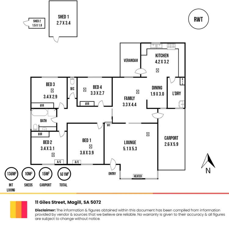 Floorplan of Homely house listing, 11 Giles Street, Magill SA 5072
