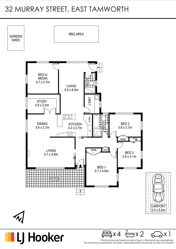 Floorplan of Homely house listing, 32 Murray Street, East Tamworth NSW 2340