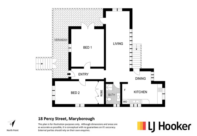 Floorplan of Homely house listing, 18 Percy Street, Maryborough QLD 4650