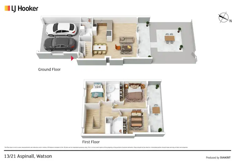 Floorplan of Homely townhouse listing, 13/21 Aspinall Street, Watson ACT 2602