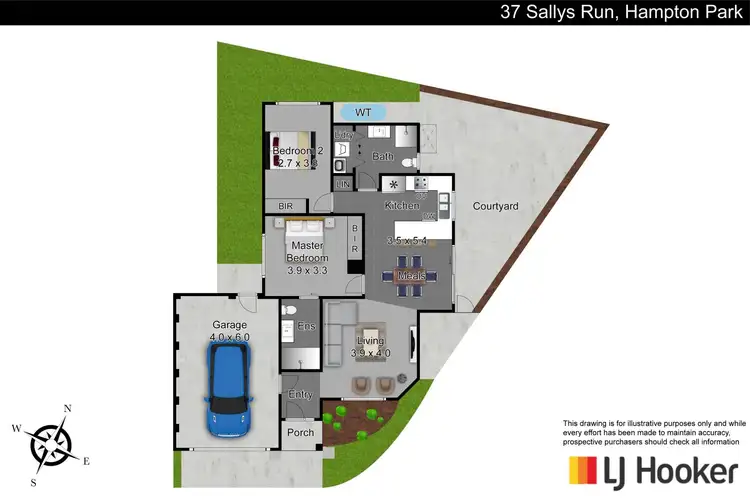 Floorplan of Homely house listing, 37 Sallys Run, Hampton Park VIC 3976