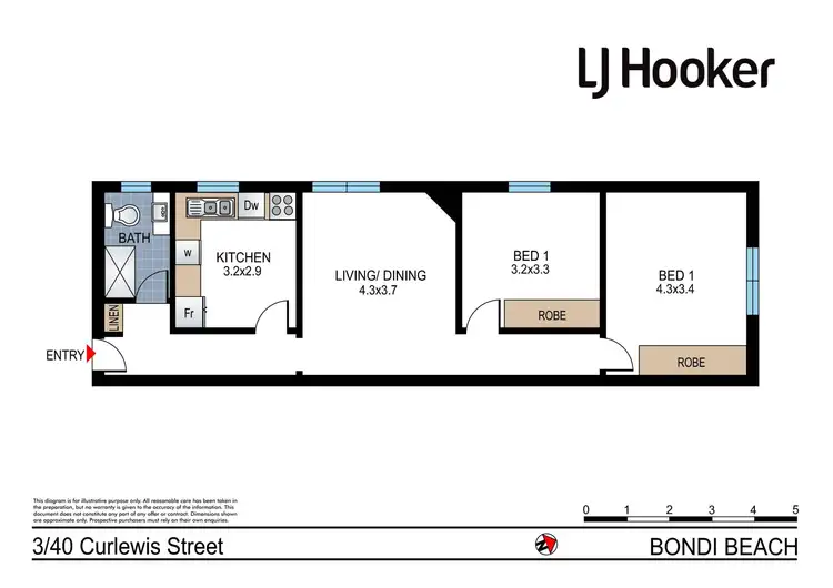 Floorplan of Homely apartment listing, 3/40 Curlewis Street, Bondi Beach NSW 2026