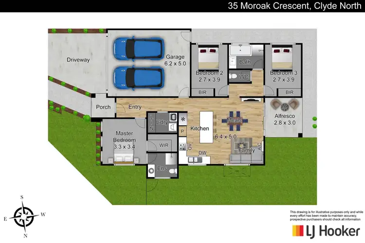 Floorplan of Homely house listing, 35 Moroak Crescent, Clyde North VIC 3978