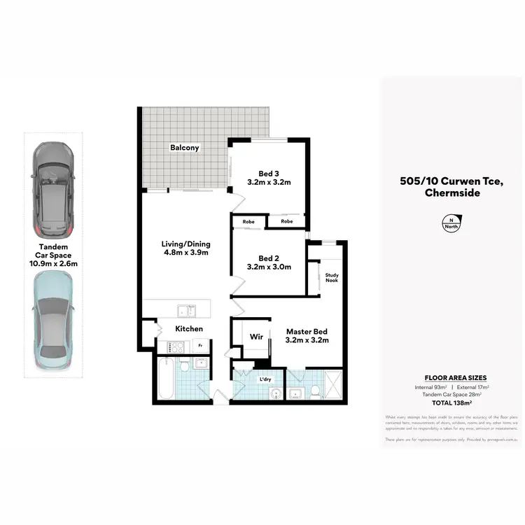 Floorplan of Homely apartment listing, 505/10 Curwen Terrace, Chermside QLD 4032