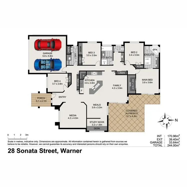 Floorplan of Homely house listing, 28 Sonata Drive, Warner QLD 4500