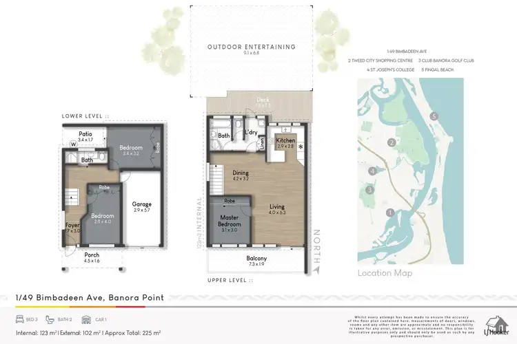 Floorplan of Homely unit listing, 1/49 Bimbadeen Avenue, Banora Point NSW 2486